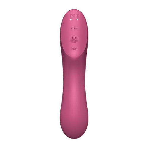 Вакуумный вибромассажер для стимуляции клитора бордовый Satisfyer Curvy Trinity 3 - 4