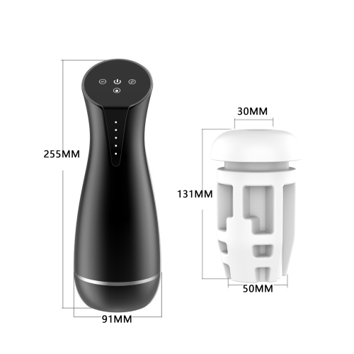 Мастурбатор с вибрацией черный Erospace Men’s Play Vacuum Male Masturbator модель B6 - 10