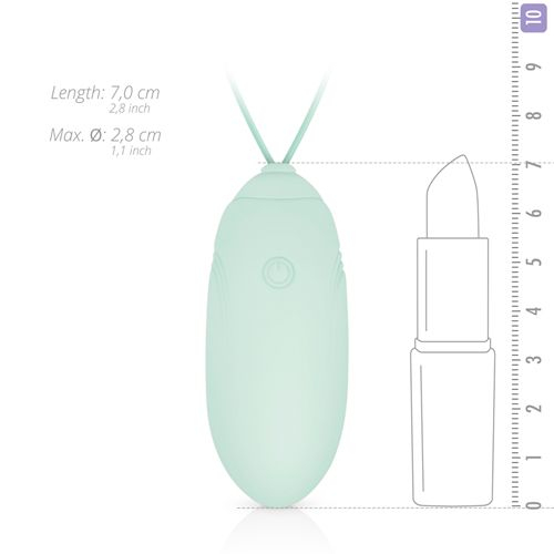 Віброяйце силіконове зеленого кольору Luv Egg - 5