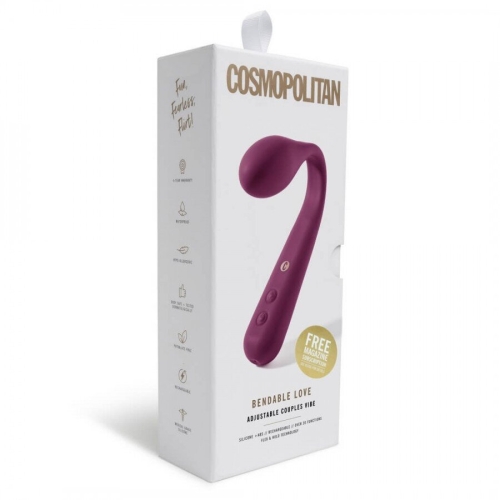 Вагінальний гнучкий вібратор для стимуляції точки G фіолетовий Cosmopolitan Bendable Love - 5