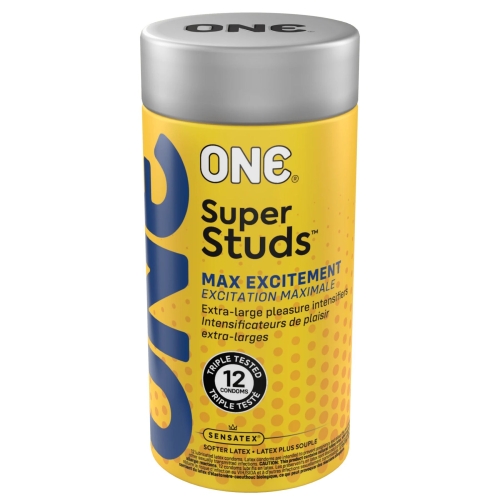Презервативи з точковим рельєфом ONE Super Studs 12 штук - 1