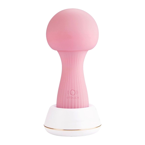 Вибромассажер для интимных зон и клитора в виде гриба розовый Otouch MUSHROOM - 1