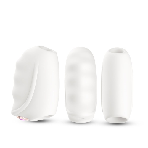 Мастурбатор для мужчин с вибрацией белого цвета Boss series Master white - 2