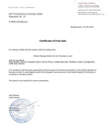 Лубрикант и массажное масло 2 в 1 с ароматом клубники SAIZ Hot Shiatsu 200 мл - 3