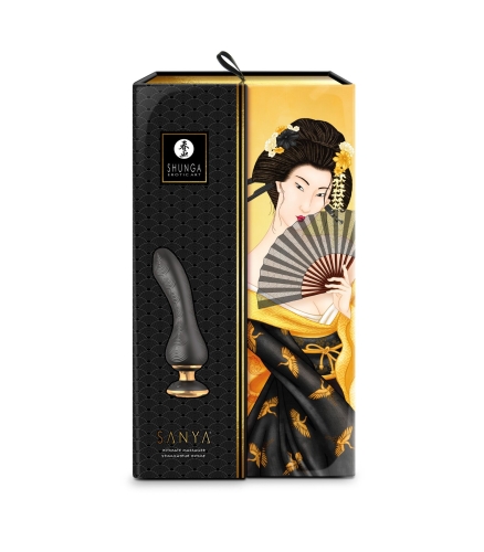 Вібратор для точки G чорного кольору Shunga Sanya - 8