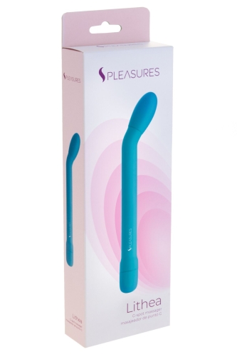 Вібратор для точки G бірюзового кольору S Pleasures Lithea - 3