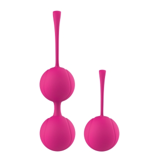 Вагинальные шарики розовые PLEASURE BALLS &amp;amp; EGGS DUO BALL SET