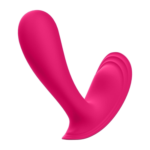 Смарт Вібротрусики для стимуляції клітора рожевого кольору Satisfyer Top Secret - 4