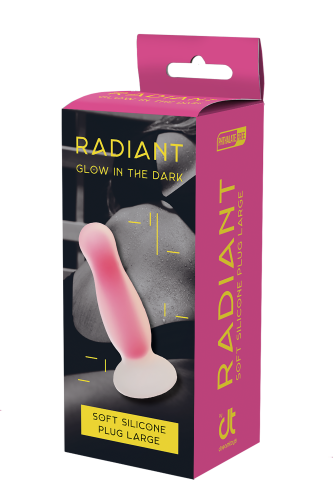 Анальна пробка рожевого кольору що світиться Dream Toys - 5