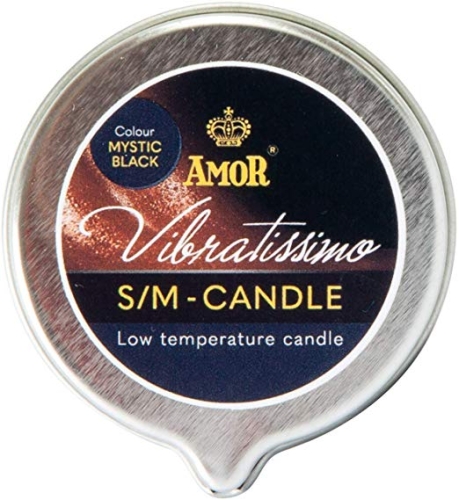 Массажная свеча темно синего цвета Amor Vibratissimo Crazy 50 мл - 4