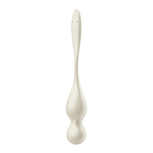 Вагинальные шарики с вибрацией и смарт управлением белого цвета Satisfyer Love Birds 1 - 4
