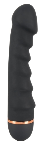 Оксамитовий вібратор силіконовий чорного кольору You2Toys Bendy Ripple Vibrator - 2