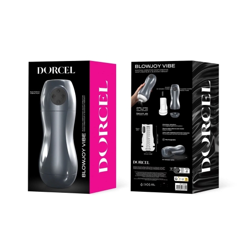 Вибромастурбатор с эффектом орального всасывания серый Dorcel BLOWJOY VIBE - 6