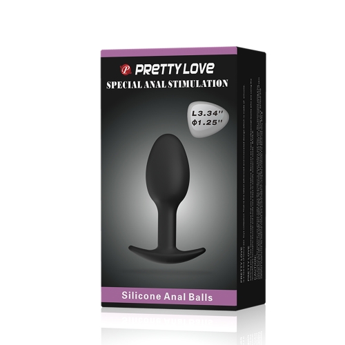 Анальний корок силіконовий чорний LYBAILE PRETTY LOVE Heavy Balls - 8