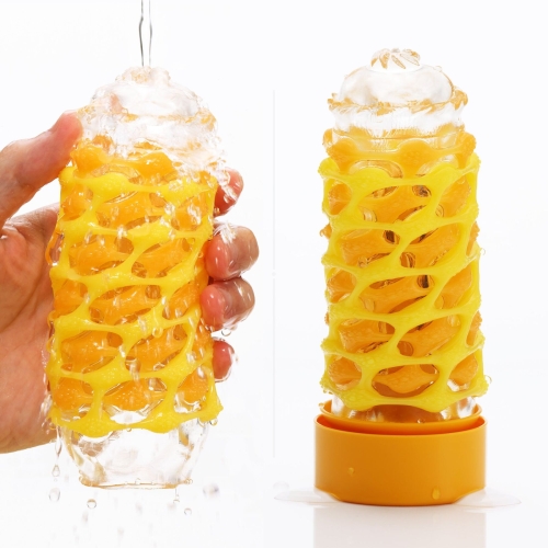 Мастурбатор для чоловіків жовтого кольору Tenga ARTE WEAVE - 5