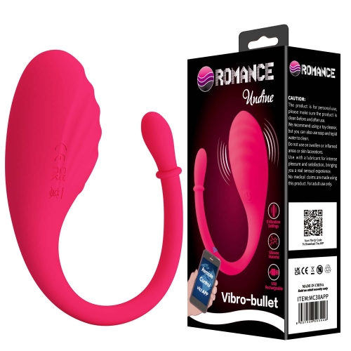 Смарт виброяйцо вагинальное силиконовое красное LYBAILE Romance Undine App Control Bullet Vibrator - 1
