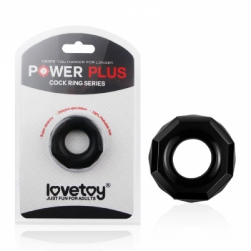 Эрекционное кольцо черное без вибрации Lovetoy - 1