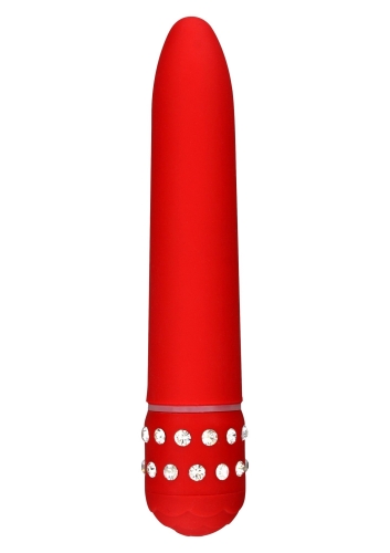 Вибратор для точки G украшен стразами красного цвета Toy Joy Diamond - 1
