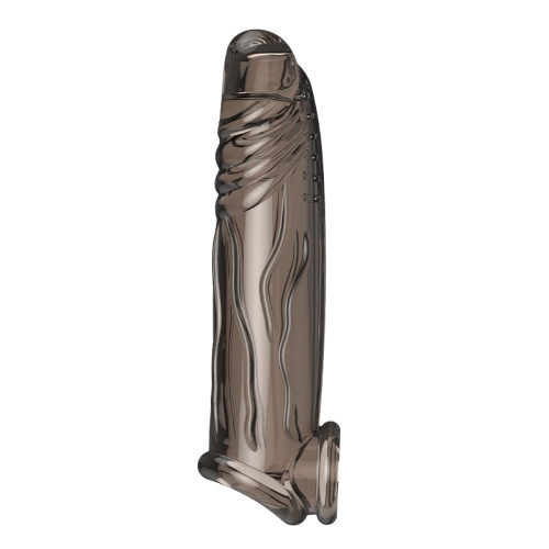 Удлиняющая насадка на член черная Meleon - Big Black Bird penis sleeve - 4