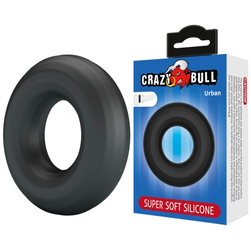 Ерекційне кільце на член силіконове чорне Lybaile Crazy Bull Urban super soft - 1