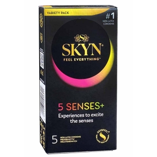 Презервативы безлатексные полиизопреновые разных вариантов SKYN 5 Senses+ 5 штук