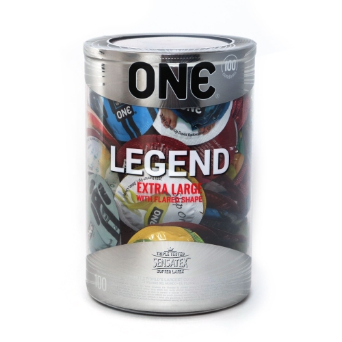 Набір презервативів збільшеного розміру ONE Legend Extra Large 100 штук - 1