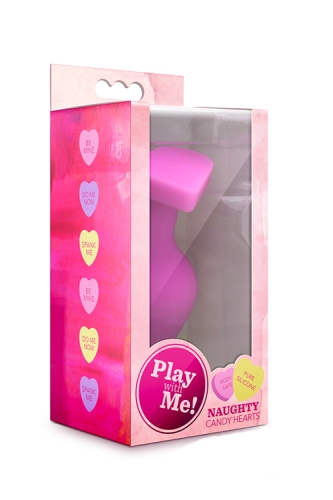 Анальний плаг силіконовий рожевий PLAY WITH ME CANDY HEART BE MINE - 2