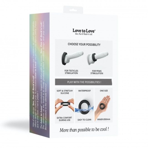 Ерекційне кільце широке чорне Love To Love COOL RING - 7
