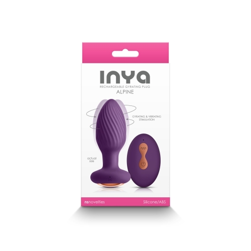 Анальная вибропробка с пультом управления фиолетовая NS Novelties INYA - Alpine - 3