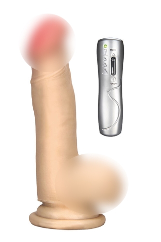 Вибромассажер дилдо на присоске реалистичный телесного цвета FleshX 6.5 Vibrator - 1