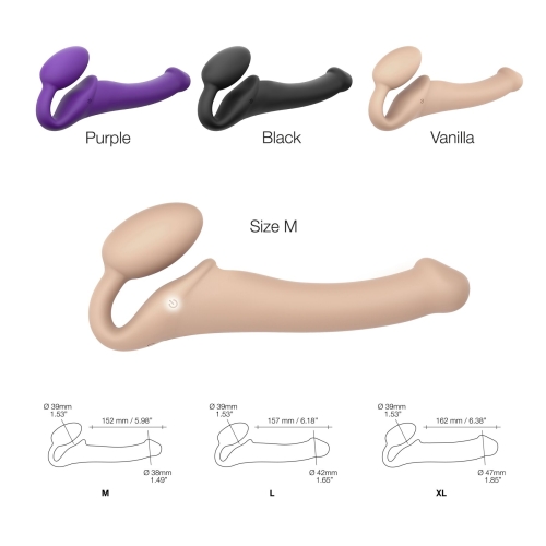 Безремневий страпон Strap-On-Me VIBRATING Flesh m тілесний - 4