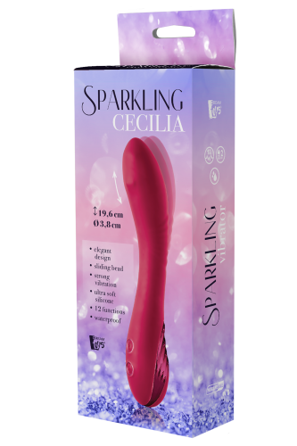 Вибратор для стимуляции точки G с движущимся шариком розового цвета Dream Toys SPARKLING SLIDING CECILIA - 6