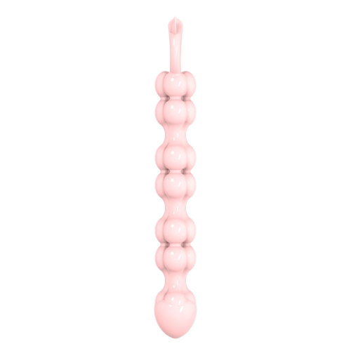 Анальні намисто кулястої спіральної форми тілесні Meleon Tide Anal Beads - 4