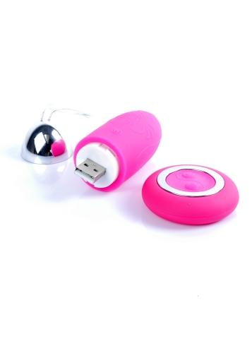 Виброяйцо с пультом ДУ розовое Remoted controller egg 0.3 USB - 4