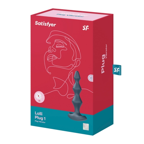 Анальный 12/3,2 см стимулятор-бусины с двумя моторами Satisfyer Lolli-Plug 1 (dark teal) Пробка Лолли - 5