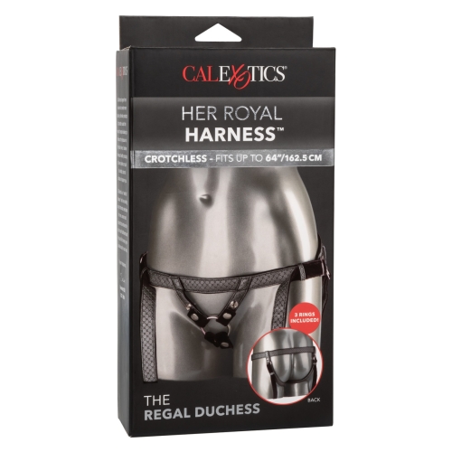 Трусики для страпона сірого кольору California еxotic novelties he Regal Duchess Silver - 3