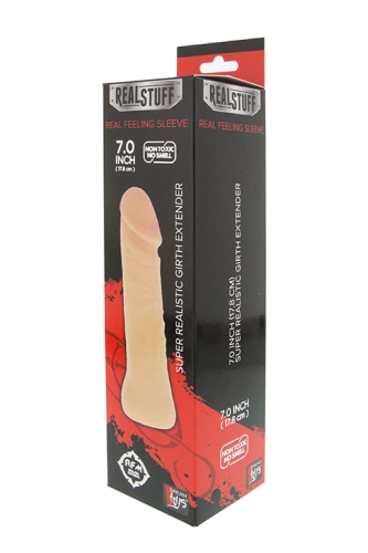 Насадка на член реалістична тілесного кольору Dream Toys REALSTUFF GIRTH - 2