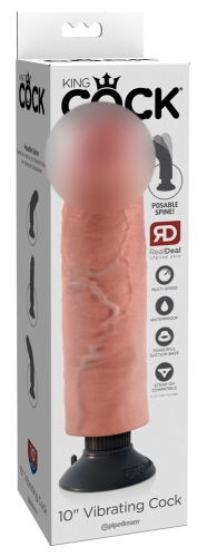 Вибратор большой реалистичный на присоске телесного цвета Pipedream Cock - 1