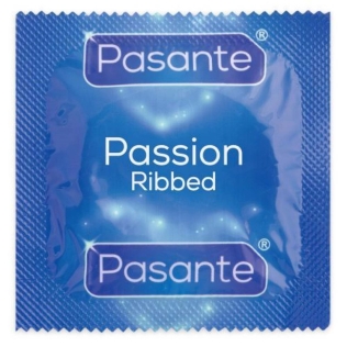 Презервативы с ребристой структурой из натурального латекса Pasante Ribbed Passion 1 штука
