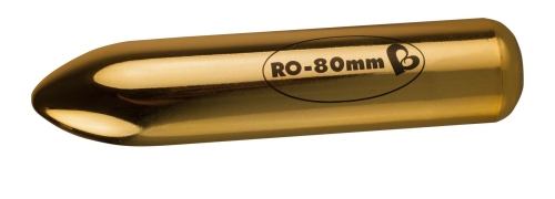 Вібратор чорно-золотистого кольору Rocks Off Re-Chargeable RO-80mm - 3
