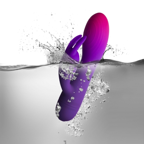 Вібратор кролик фіолетового кольору Rocks Off Glo Girl Rabbit - 4