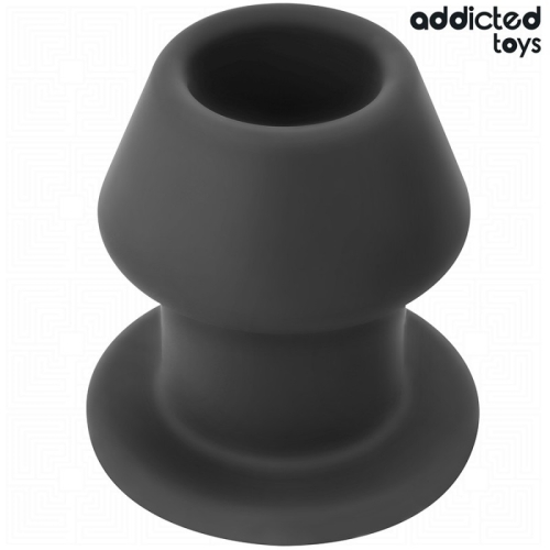 Анальна пробка з силіконовим отвором чорна Extreme Hollow Anal Plug - 2