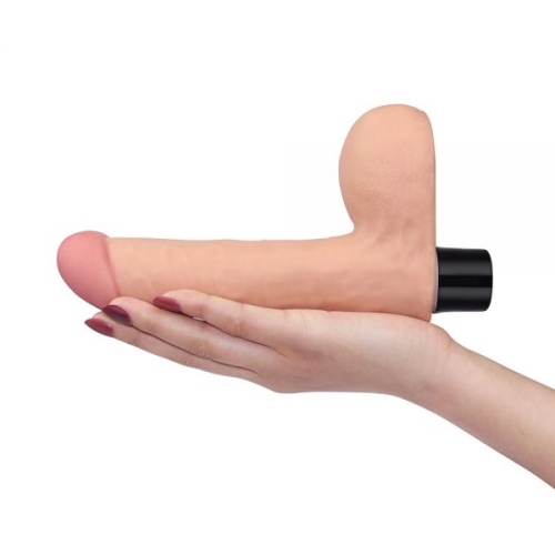 Вібратор реалістичний гелевий тілесного кольору Lovetoy Real Softee Flash - 3