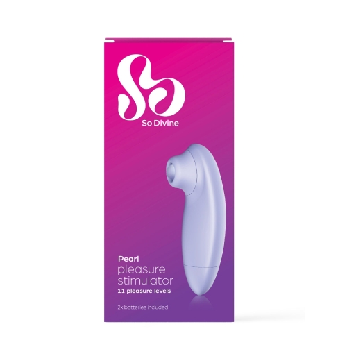 Кліторальний вакуумний стимулятор фіолетового кольору So Divine PEARL - 4