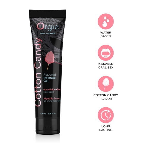 Оральный лубрикант со вкусом сладкой ваты на водной основе Orgie Lube Tube 100 мл - 3