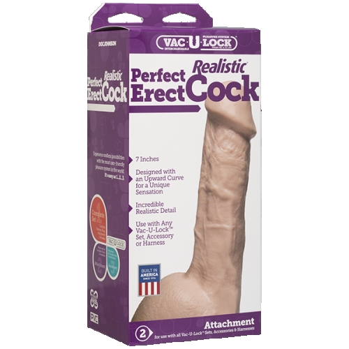 Фаллоимитатор 12,7 см/4,8 см ультрареалистичный Doc Johnson - 7 Inch Realistic Perfect Erect Cock - Vanilla - 2