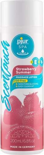 Массажный лосьон с запахом клубники pjur SPA Scentouch 200 мл - 1