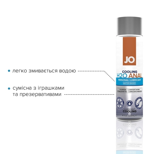 Лубрикант на водной основе с охлаждающим эффектом System JO ANAL H2O COOLING 120 мл - 3