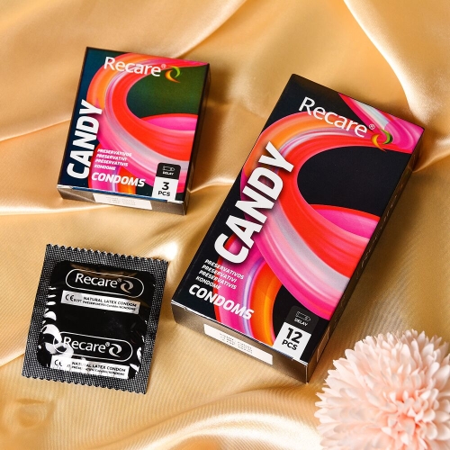 Презервативи пролонгуючий ефект цукерковий аромат Recare Delay Candy Condoms Holographic 12 штук - 5