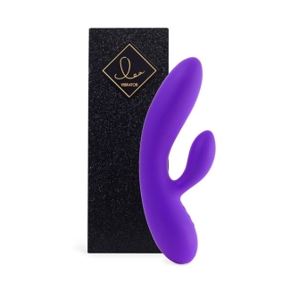 Вибратор кролик с отростком для клитора с двумя моторами фиолетовый FeelzToys Lea Rabbit Vibrator 